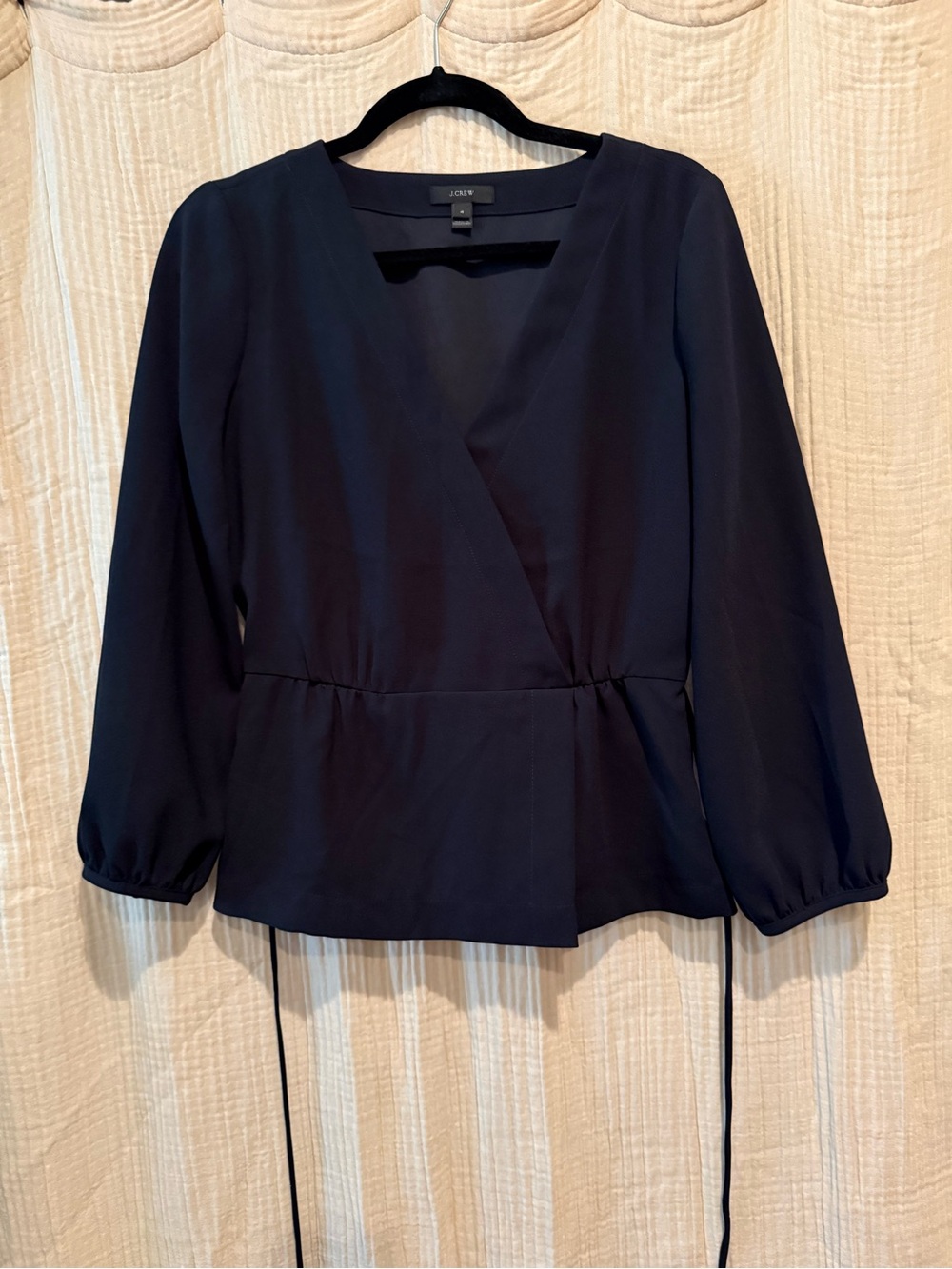 J. Crew Wrap Blouse with Waist Ties